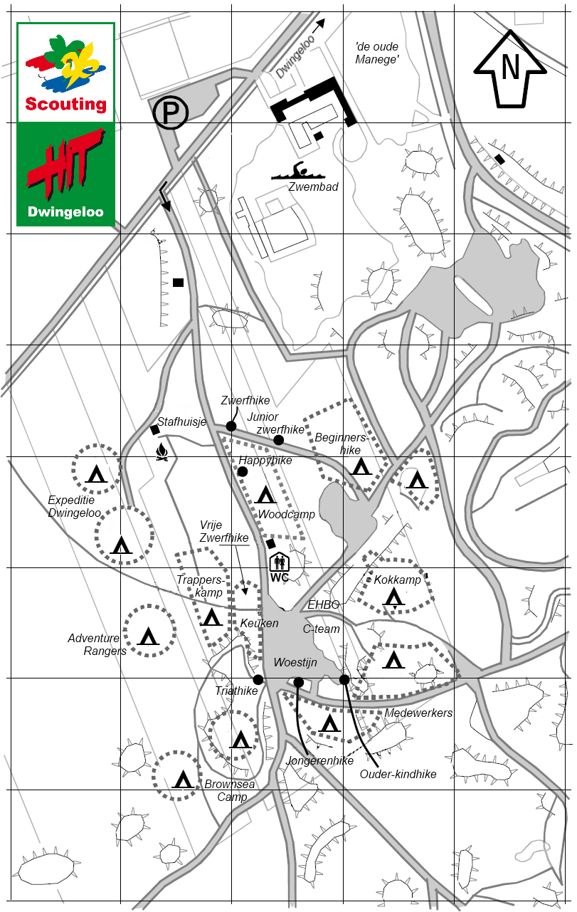Terreinindeling labelterrein, kaart HIT Dwingeloo